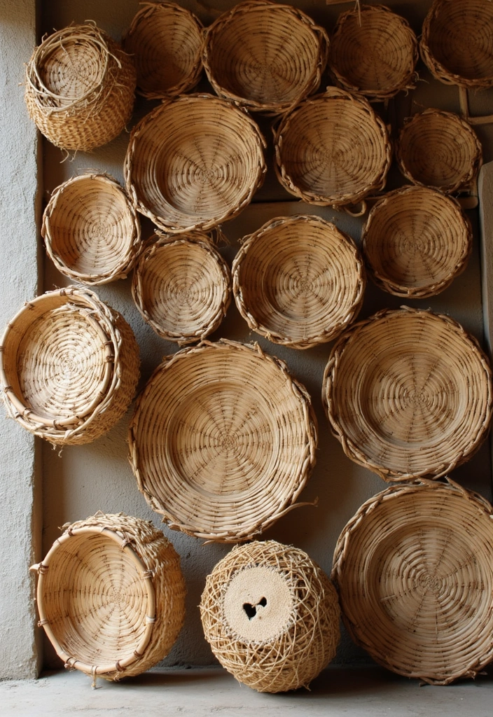 29 DIY Bamboo Wall Decor Projects For Stylish Homes 70 29 DIY Bamboo Wall Decor Projects For Stylish Homes - 28. Bamboo Basket Wall Decor