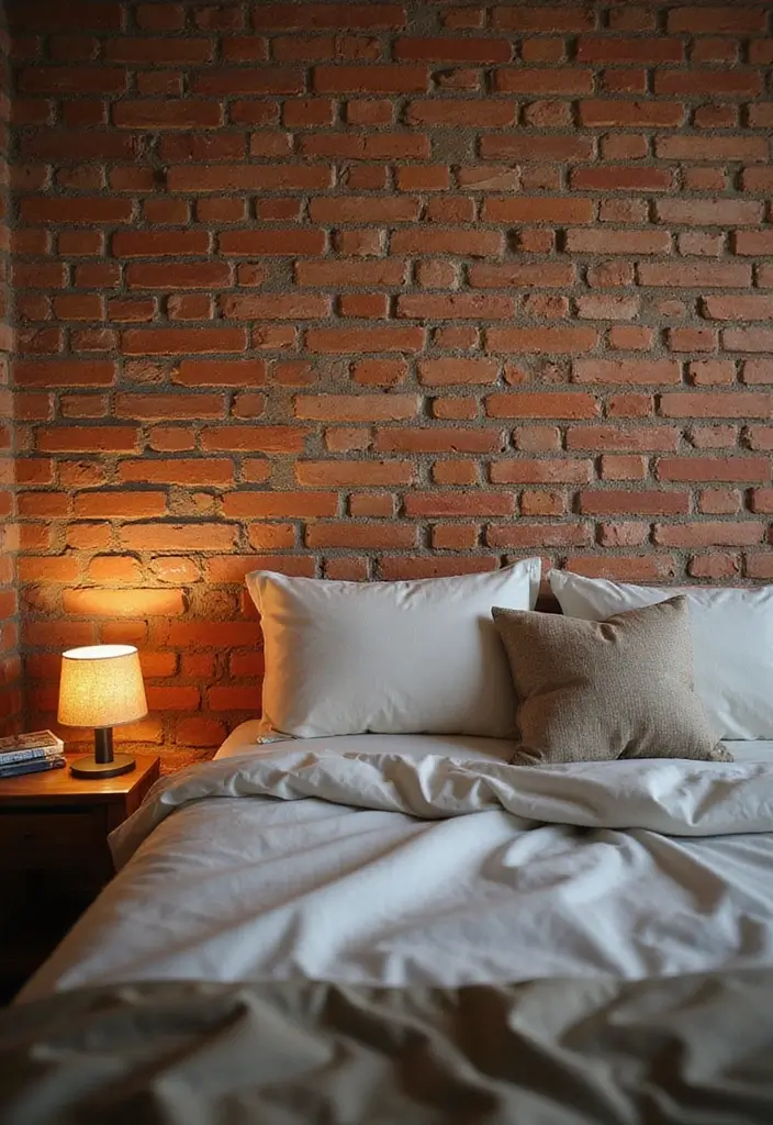 29 Industrial Bedroom Decor Ideas For Urban Comfort - 1. Exposed Brick Walls