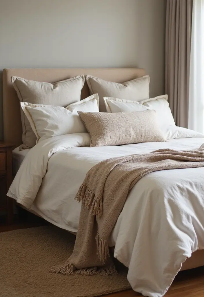 29 Industrial Bedroom Decor Ideas For Urban Comfort - 14. Cozy Bedding Layers