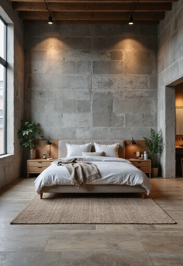 29 Industrial Bedroom Decor Ideas For Urban Comfort - 18. Open Floor Plans
