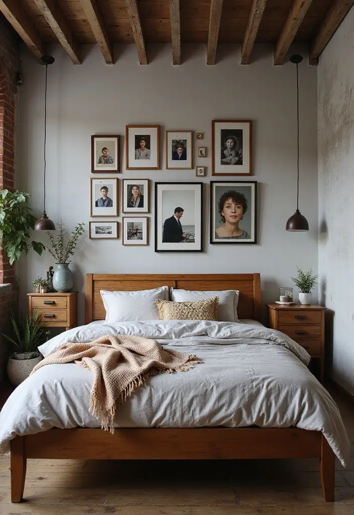 29 Industrial Bedroom Decor Ideas For Urban Comfort - 20. Personalized Decor