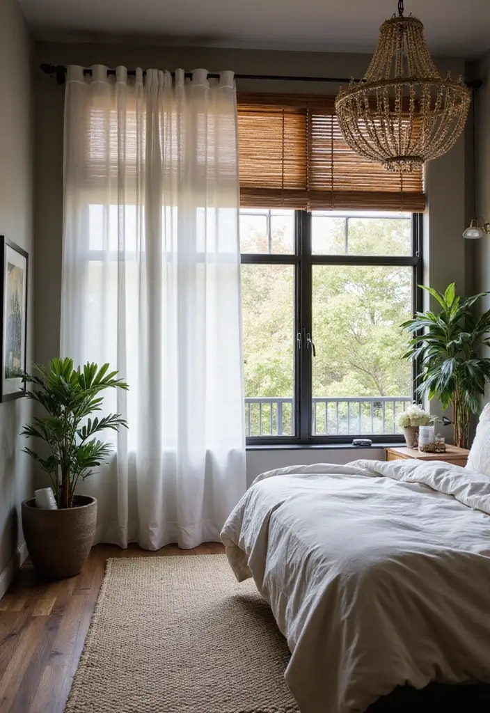 29 Industrial Bedroom Decor Ideas For Urban Comfort - 24. Window Treatments