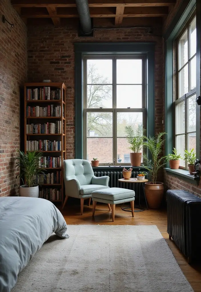 29 Industrial Bedroom Decor Ideas For Urban Comfort - 26. Personal Reading Nook