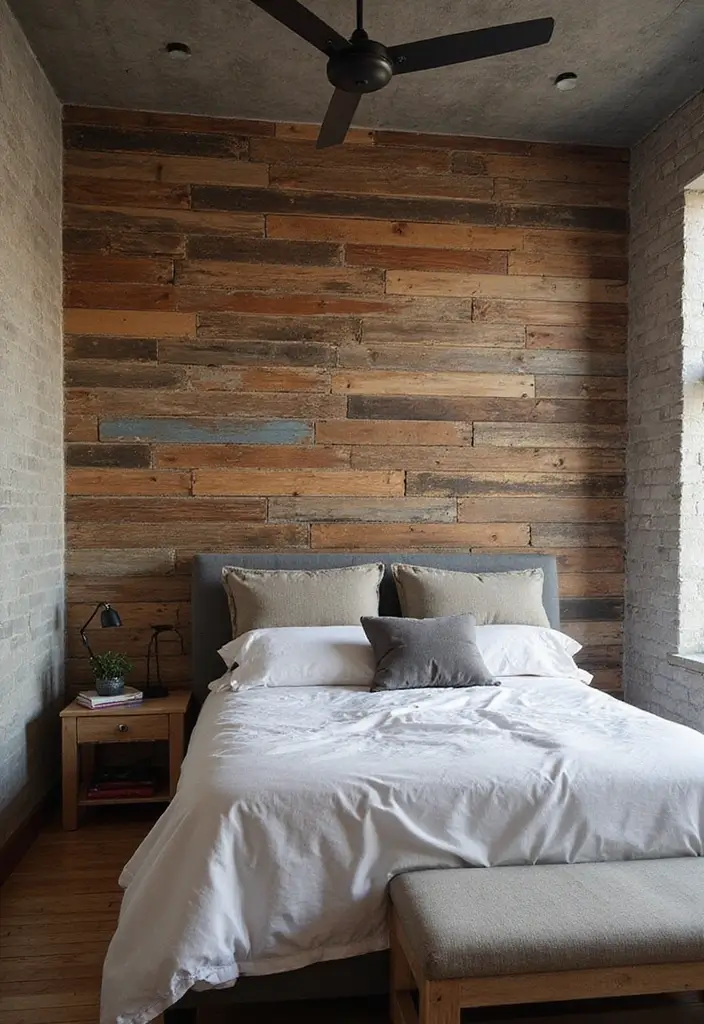 29 Industrial Bedroom Decor Ideas For Urban Comfort - 28. Accent Walls