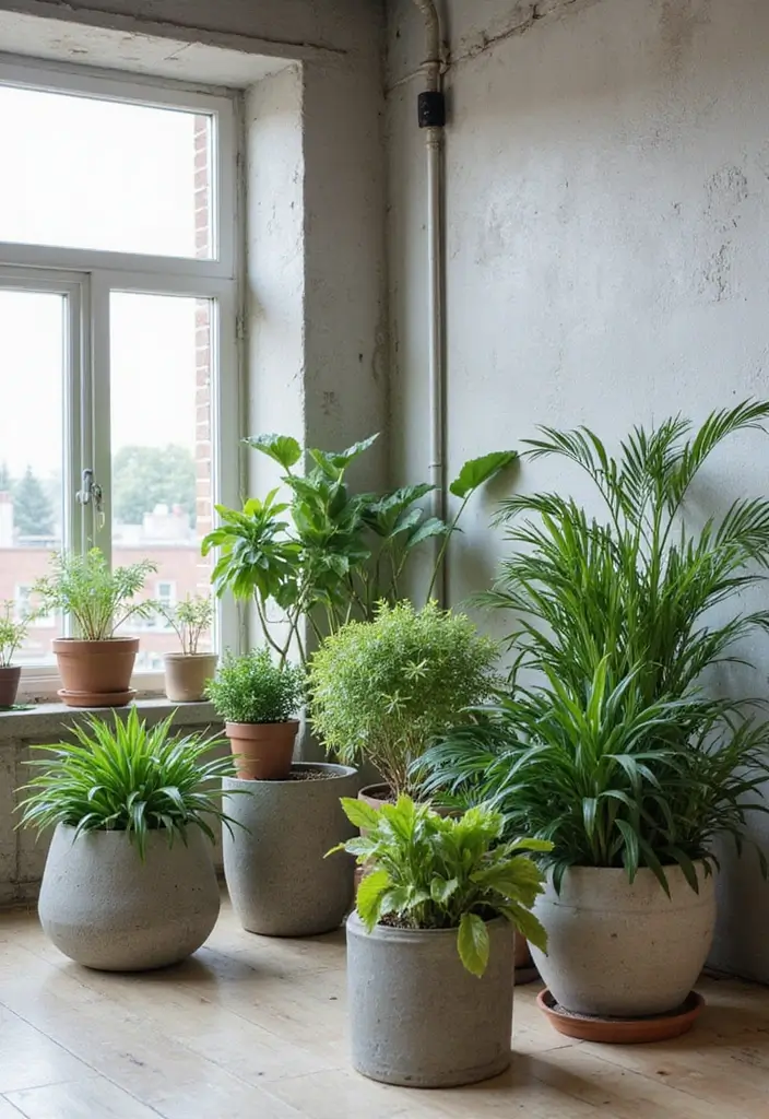 29 Industrial Bedroom Decor Ideas For Urban Comfort - 6. Urban Greenery