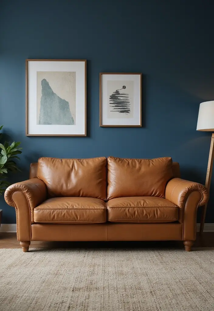 29 Leather Recliner Sofa Living Room Decor Ideas You Must Try - 2. Bold Accent Walls
