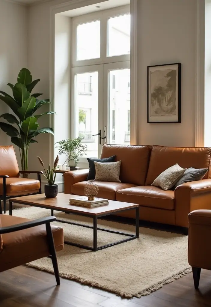 29 Leather Recliner Sofa Living Room Decor Ideas You Must Try - 20. Chic Arrangement