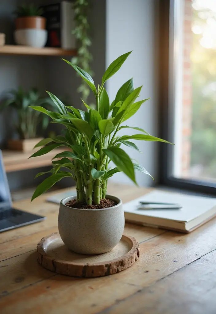 29 Lucky Bamboo Plant Decor Ideas For Good Vibes At Home - 10. Lucky Bamboo in Your Office