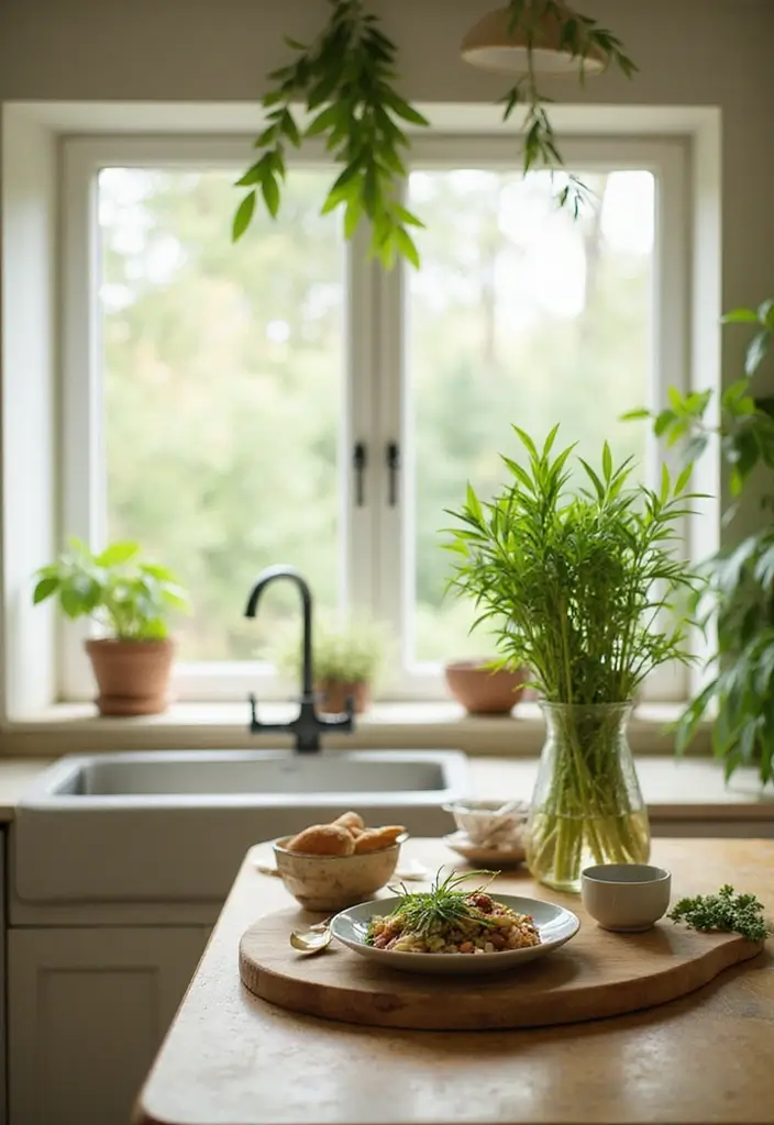 29 Lucky Bamboo Plant Decor Ideas For Good Vibes At Home - 19. Lucky Bamboo in a Kitchen