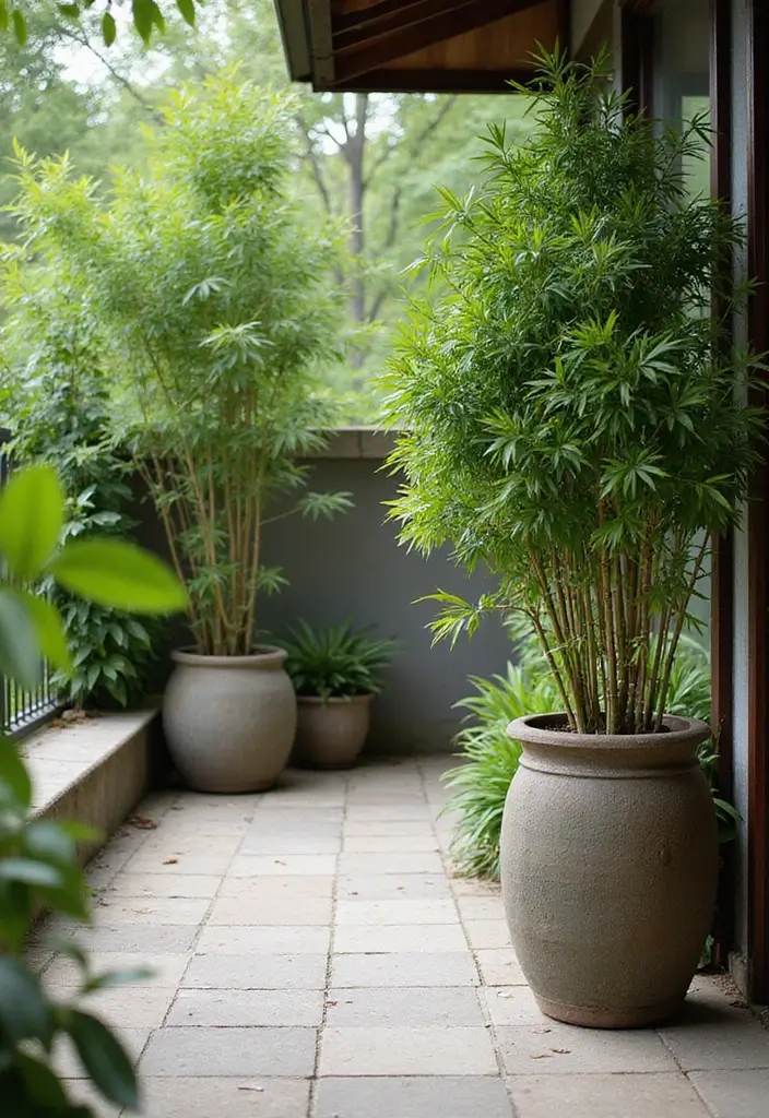 29 Lucky Bamboo Plant Decor Ideas For Good Vibes At Home - 22. Lucky Bamboo for Outdoor Spaces