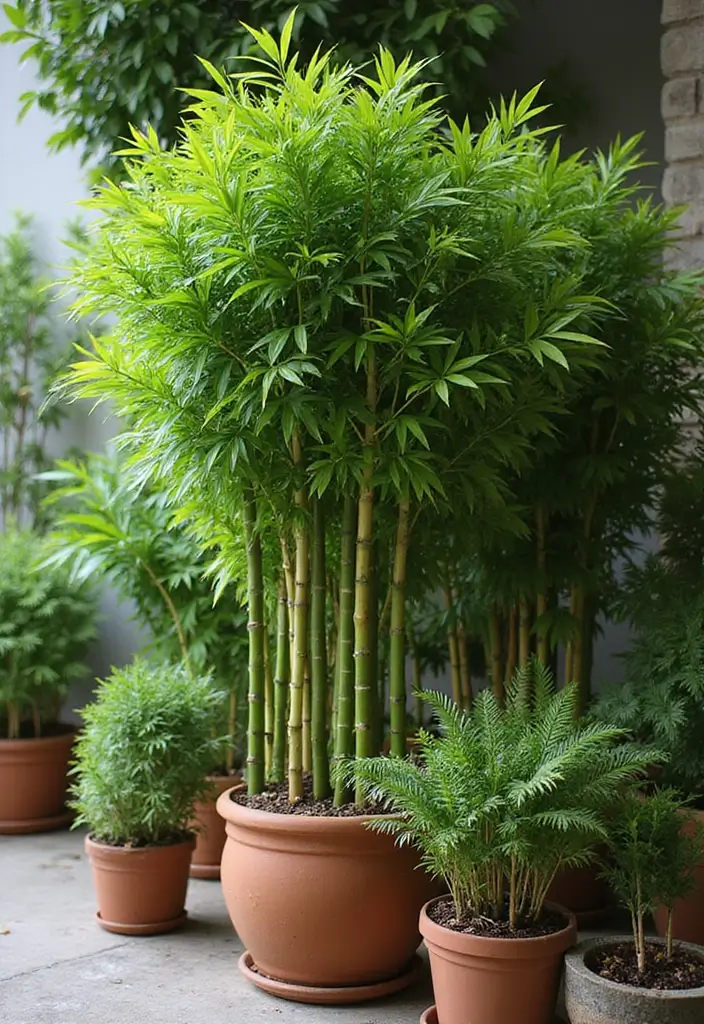 29 Lucky Bamboo Plant Decor Ideas For Good Vibes At Home - 23. Lucky Bamboo in a Grouping