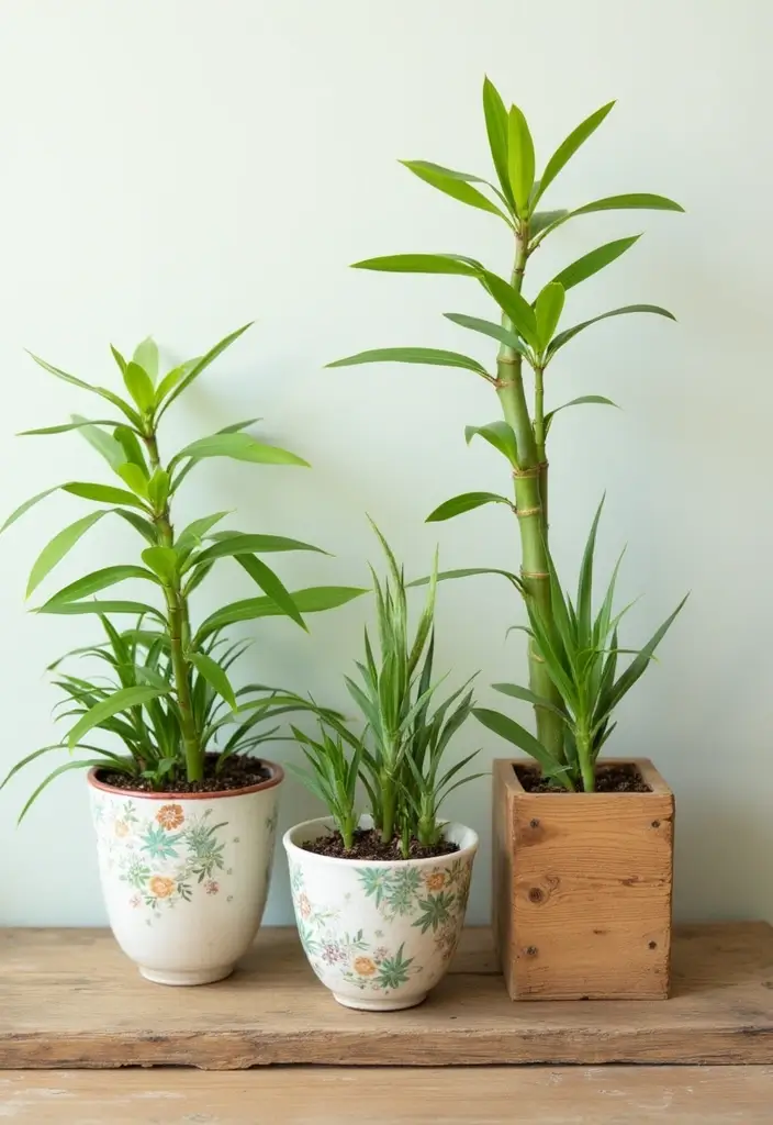 29 Lucky Bamboo Plant Decor Ideas For Good Vibes At Home - 27. Lucky Bamboo in Unconventional Pots