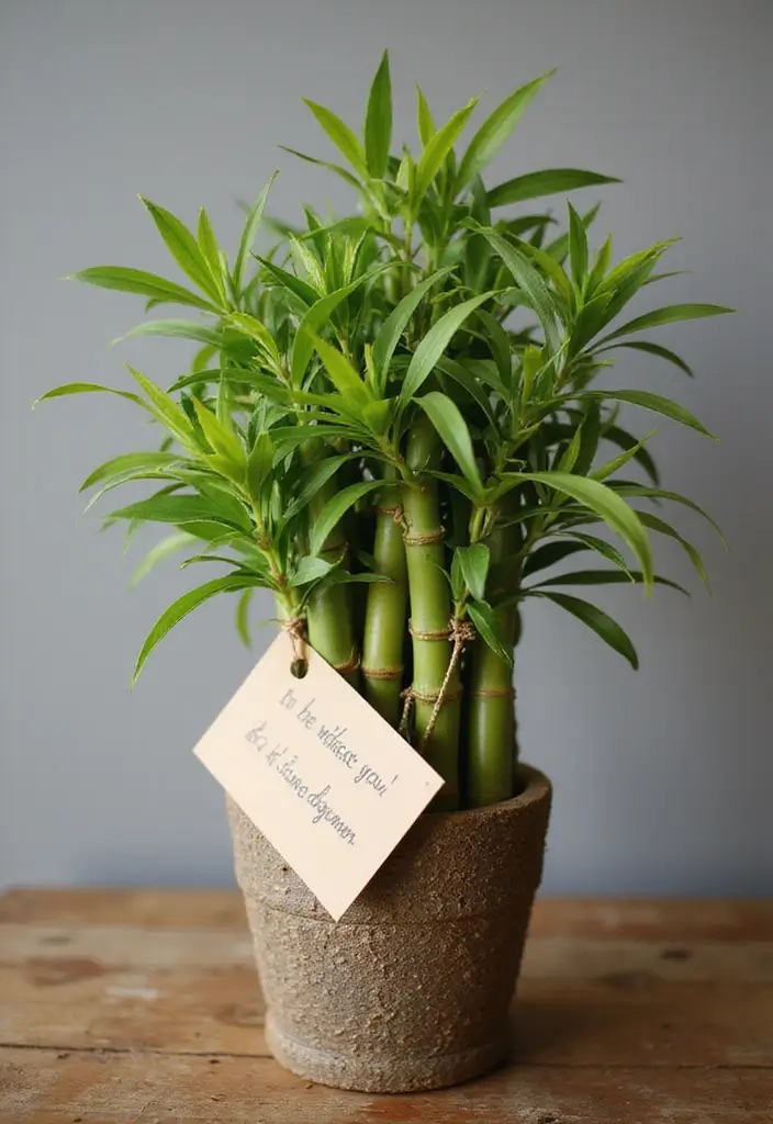 29 Lucky Bamboo Plant Decor Ideas For Good Vibes At Home - 6. Lucky Bamboo as a Gift