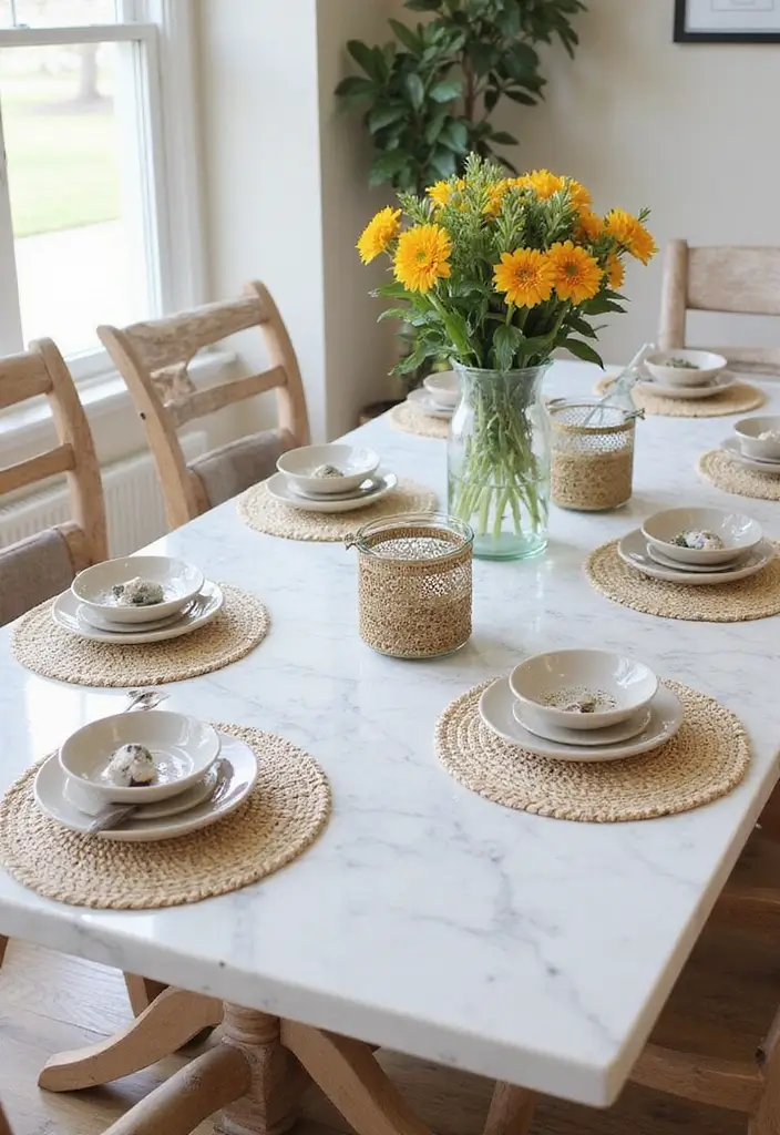 29 Marble Dining Table Decor Ideas For Sophisticated Dining 22 29 Marble Dining Table Decor Ideas For Sophisticated Dining - 14. Customizable Table Decor