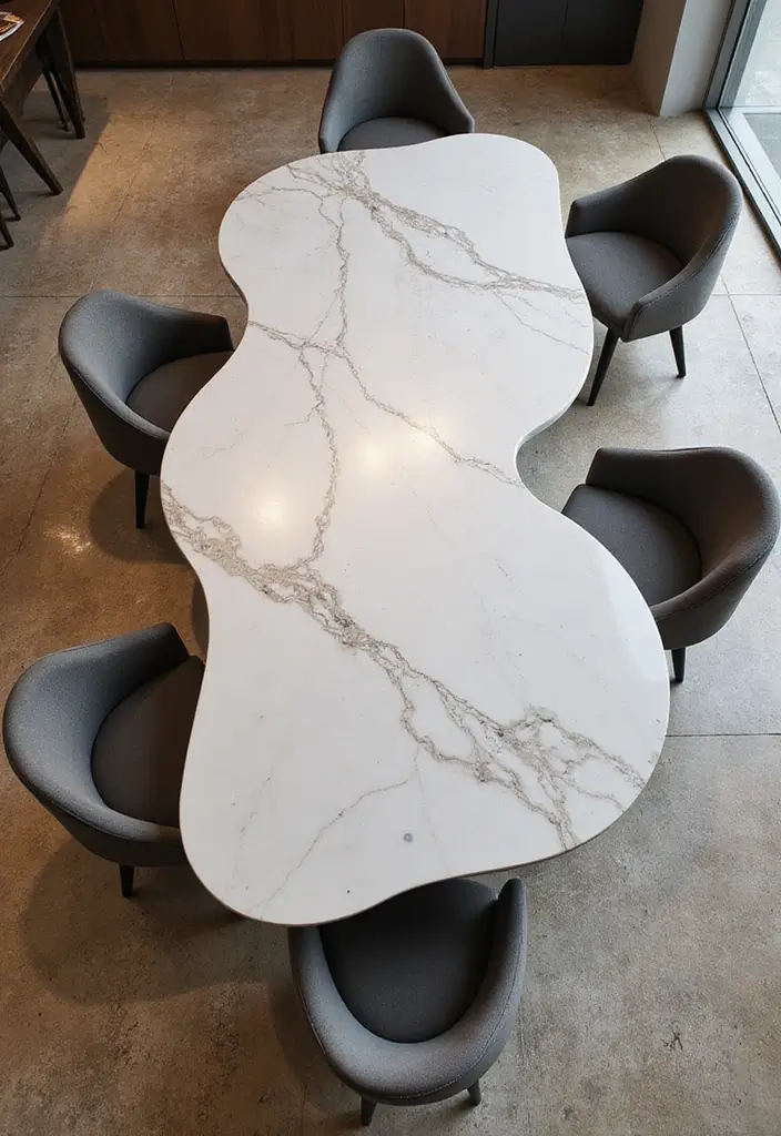 29 Marble Dining Table Decor Ideas For Sophisticated Dining 40 29 Marble Dining Table Decor Ideas For Sophisticated Dining - 20. Unique Table Shapes