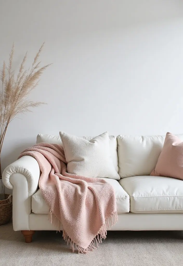 29 White Leather Sofa Decor Ideas For Elegant Living Rooms 1 29 White Leather Sofa Decor Ideas For Elegant Living Rooms - 1. Cozy Throws for Comfort