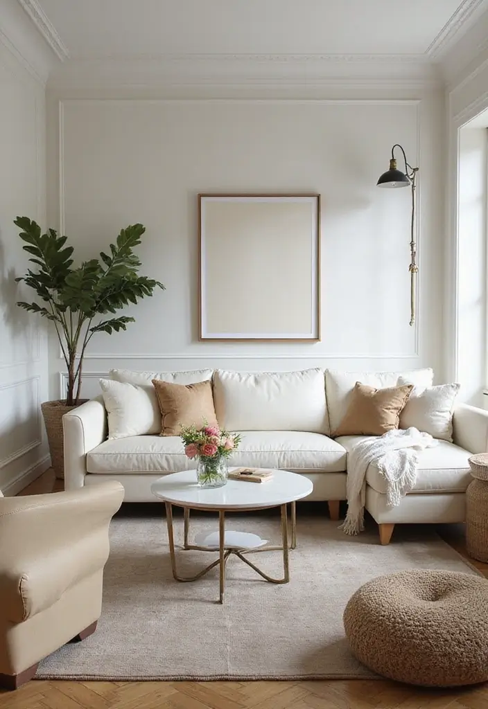 29 White Leather Sofa Decor Ideas For Elegant Living Rooms 46 29 White Leather Sofa Decor Ideas For Elegant Living Rooms - 14. Thoughtful Styling Arrangements