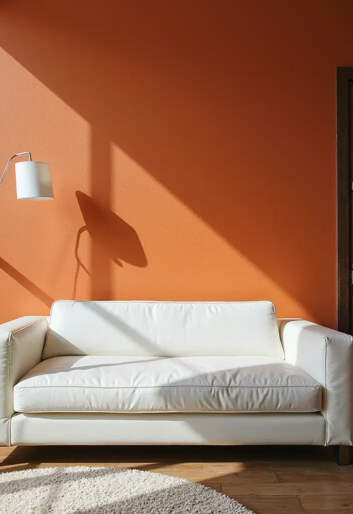 29 White Leather Sofa Decor Ideas For Elegant Living Rooms 48 29 White Leather Sofa Decor Ideas For Elegant Living Rooms - 16. Colorful Accent Walls