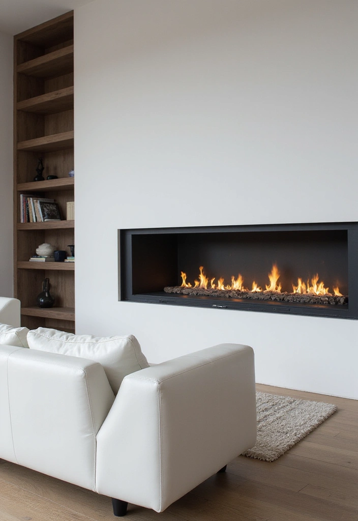 29 White Leather Sofa Decor Ideas For Elegant Living Rooms 49 29 White Leather Sofa Decor Ideas For Elegant Living Rooms - 17. Modern Fireplace Feature