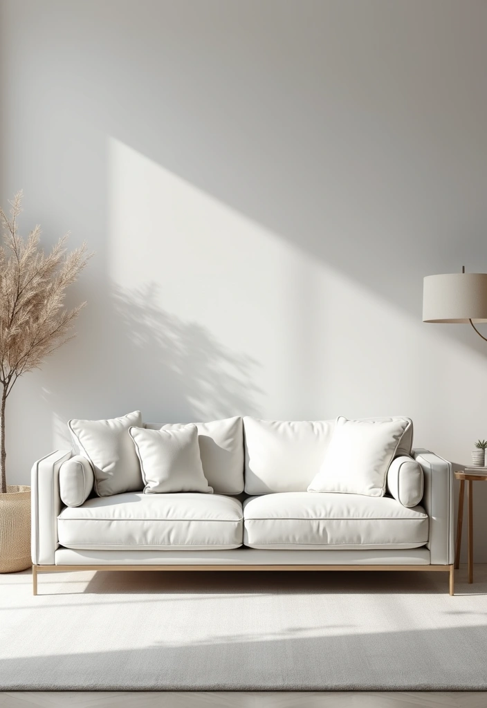 29 White Leather Sofa Decor Ideas For Elegant Living Rooms 56 29 White Leather Sofa Decor Ideas For Elegant Living Rooms - 18. Monochromatic Themes