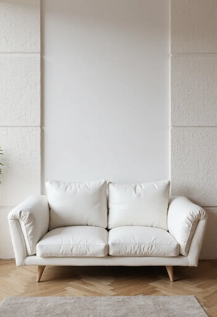 29 White Leather Sofa Decor Ideas For Elegant Living Rooms 57 29 White Leather Sofa Decor Ideas For Elegant Living Rooms - 19. Textured Wall Panels