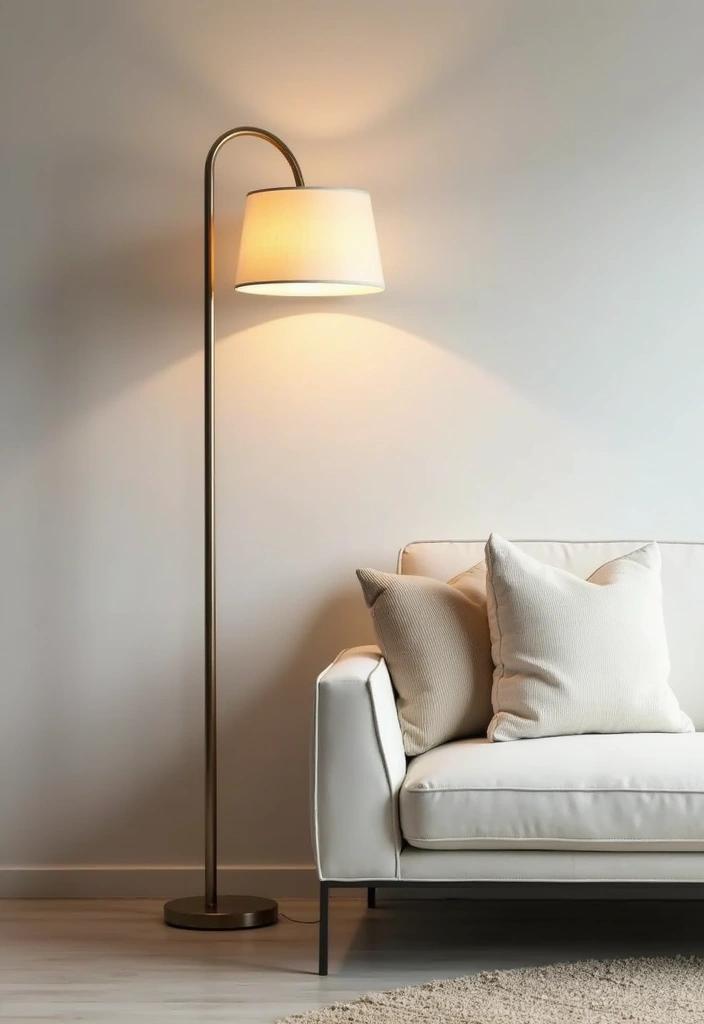 29 White Leather Sofa Decor Ideas For Elegant Living Rooms 82 29 White Leather Sofa Decor Ideas For Elegant Living Rooms - 26. Artistic Floor Lamps