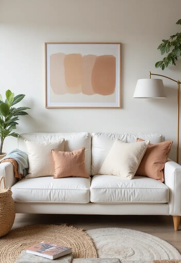 29 White Leather Sofa Decor Ideas For Elegant Living Rooms 18 29 White Leather Sofa Decor Ideas For Elegant Living Rooms - 8. Cohesive Color Palette