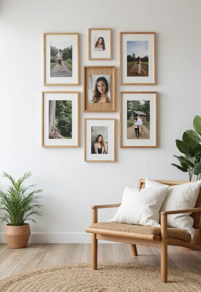30+ Bamboo Living Room Decor Ideas For A Zen Aesthetic - 14. Bamboo Picture Frames
