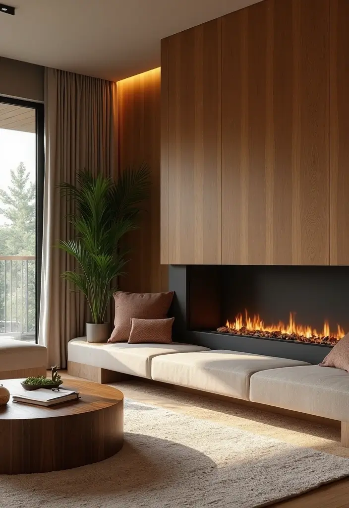 30+ Bamboo Living Room Decor Ideas For A Zen Aesthetic - 19. Bamboo Fireplaces