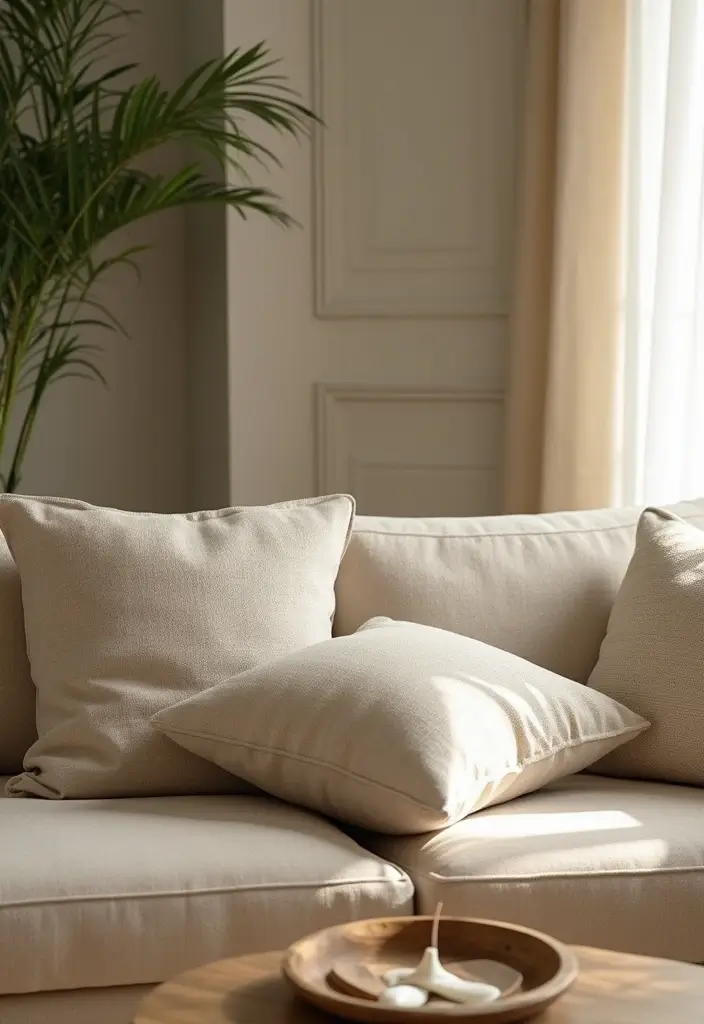 30+ Bamboo Living Room Decor Ideas For A Zen Aesthetic - 20. Bamboo Throw Pillows