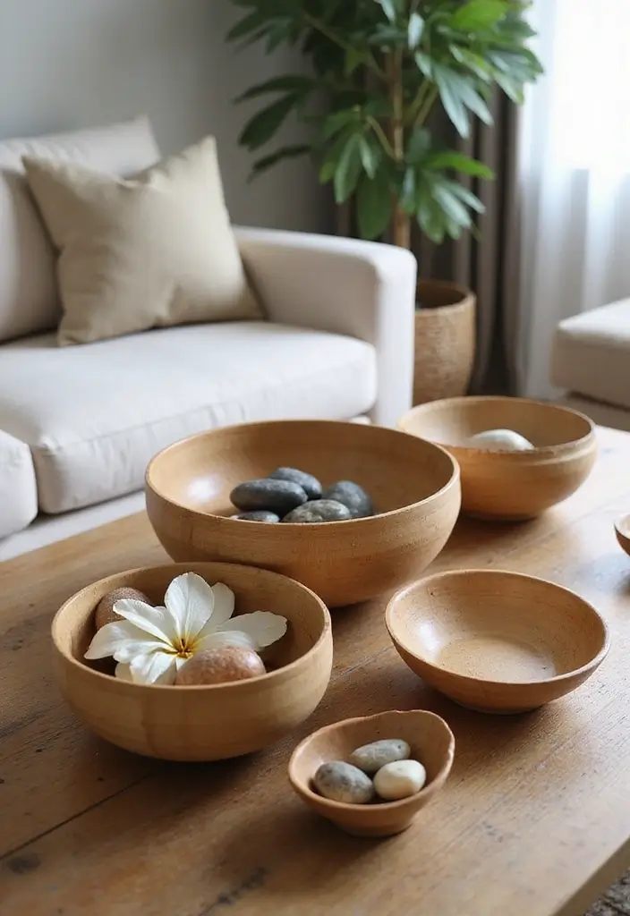 30+ Bamboo Living Room Decor Ideas For A Zen Aesthetic - 8. Bamboo Decorative Bowls
