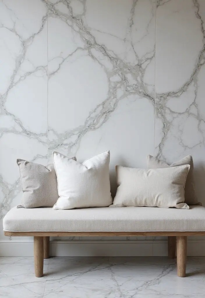 30+ Black And White Marble Bathroom Decor Ideas For Modern Homes 41 30+ Black And White Marble Bathroom Decor Ideas For Modern Homes - 19. Marble Accent Pillows