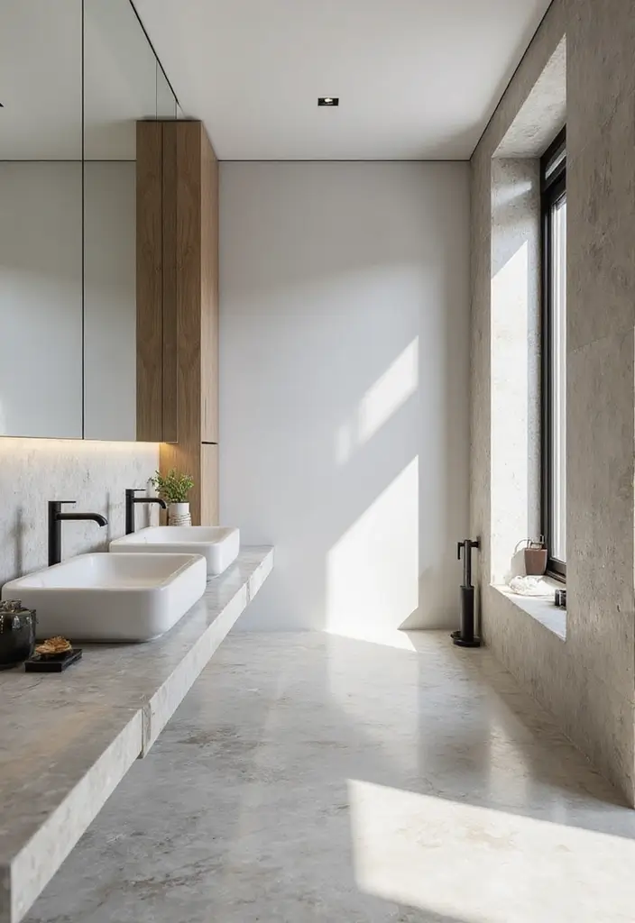 30+ Black And White Marble Bathroom Decor Ideas For Modern Homes 15 30+ Black And White Marble Bathroom Decor Ideas For Modern Homes - 9. Marble Accented Mirrors