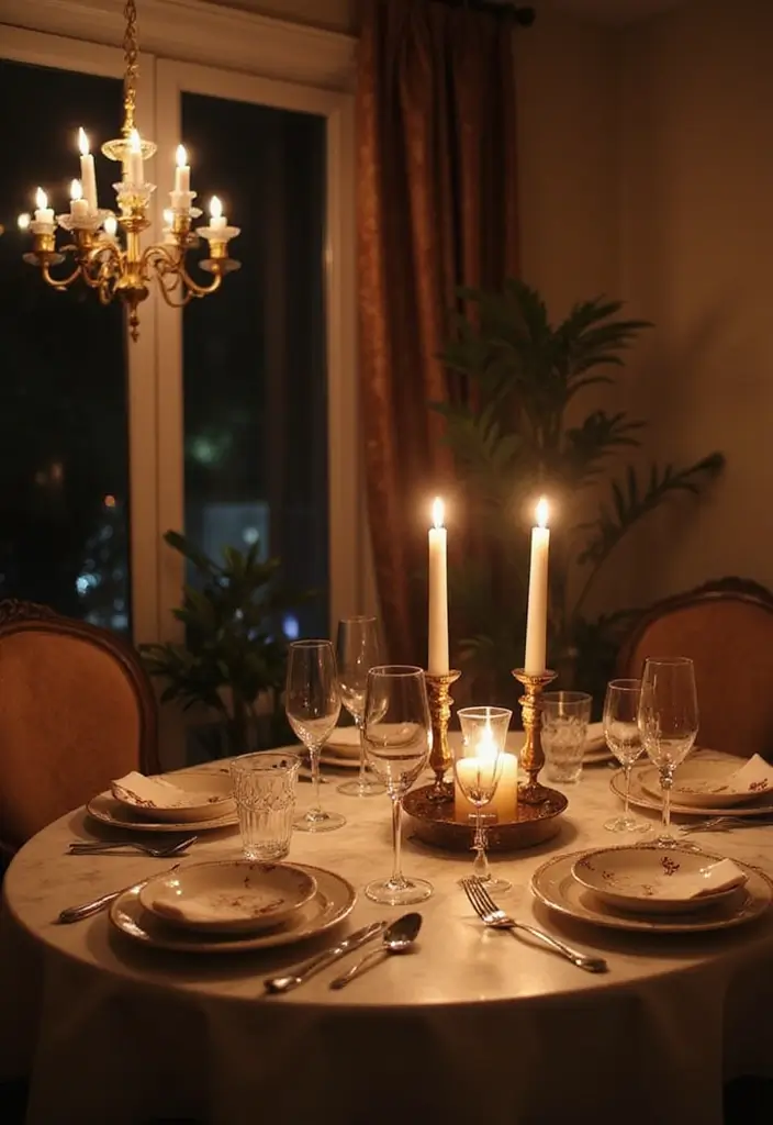 30+ Dining Room Decor Ideas Featuring Marble Tables 39 30+ Dining Room Decor Ideas Featuring Marble Tables - 19. Romantic Evenings