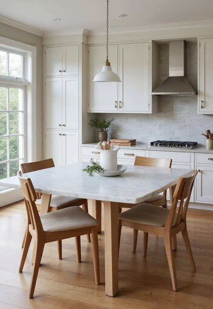 30+ Dining Room Decor Ideas Featuring Marble Tables 43 30+ Dining Room Decor Ideas Featuring Marble Tables - 23. Smart Storage Solutions