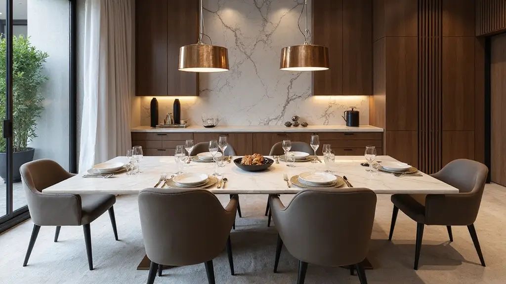 30+ Dining Room Decor Ideas Featuring Marble Tables