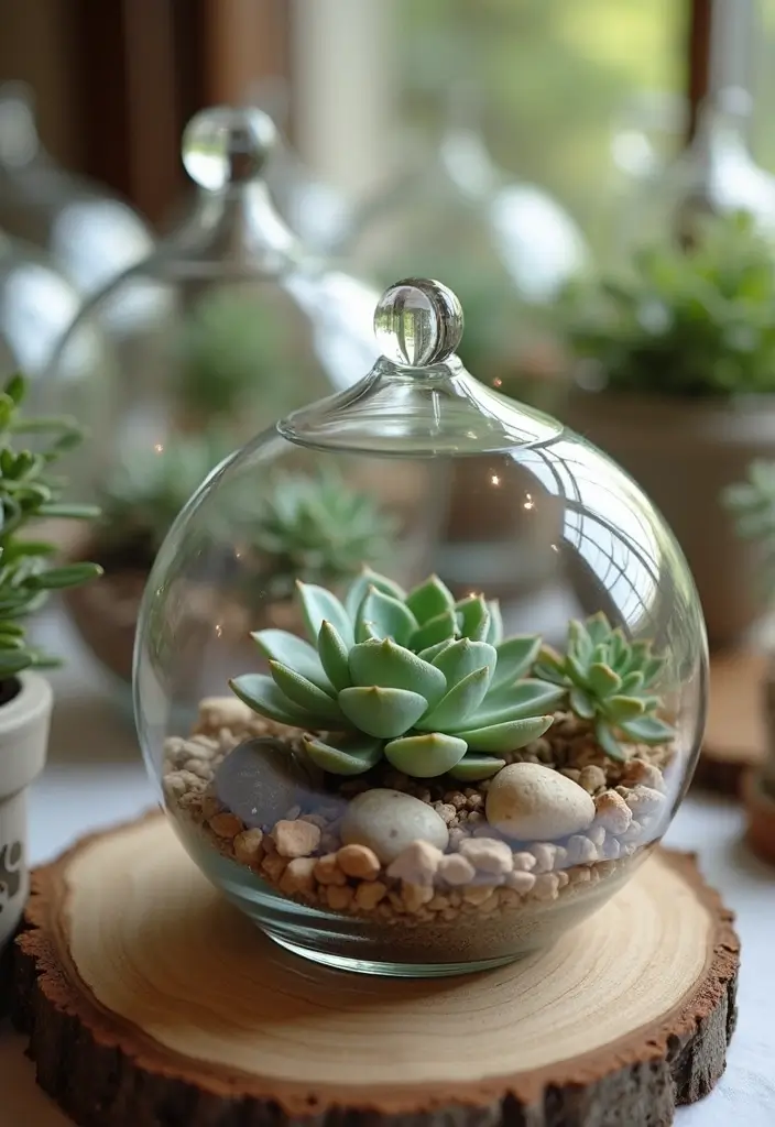 30+ Industrial Chic Wedding Decor Ideas For Modern Couples - 13. Terrarium Decor