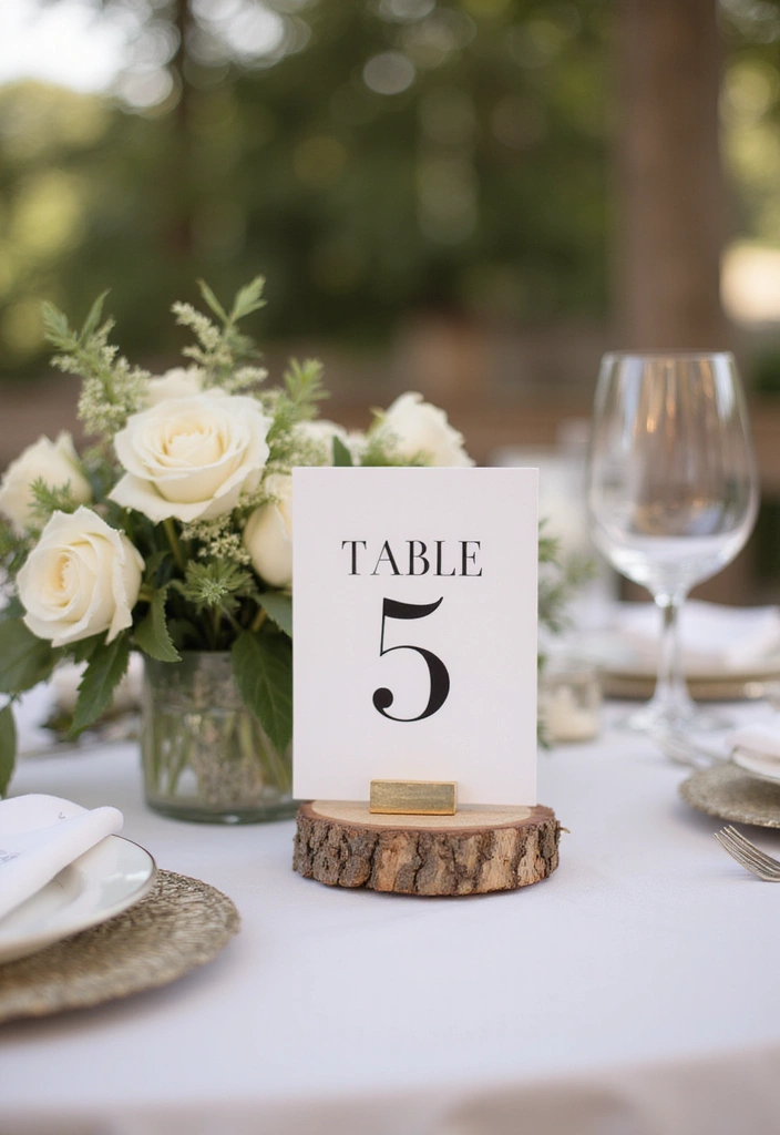 30+ Industrial Chic Wedding Decor Ideas For Modern Couples - 26. Creative Table Numbers