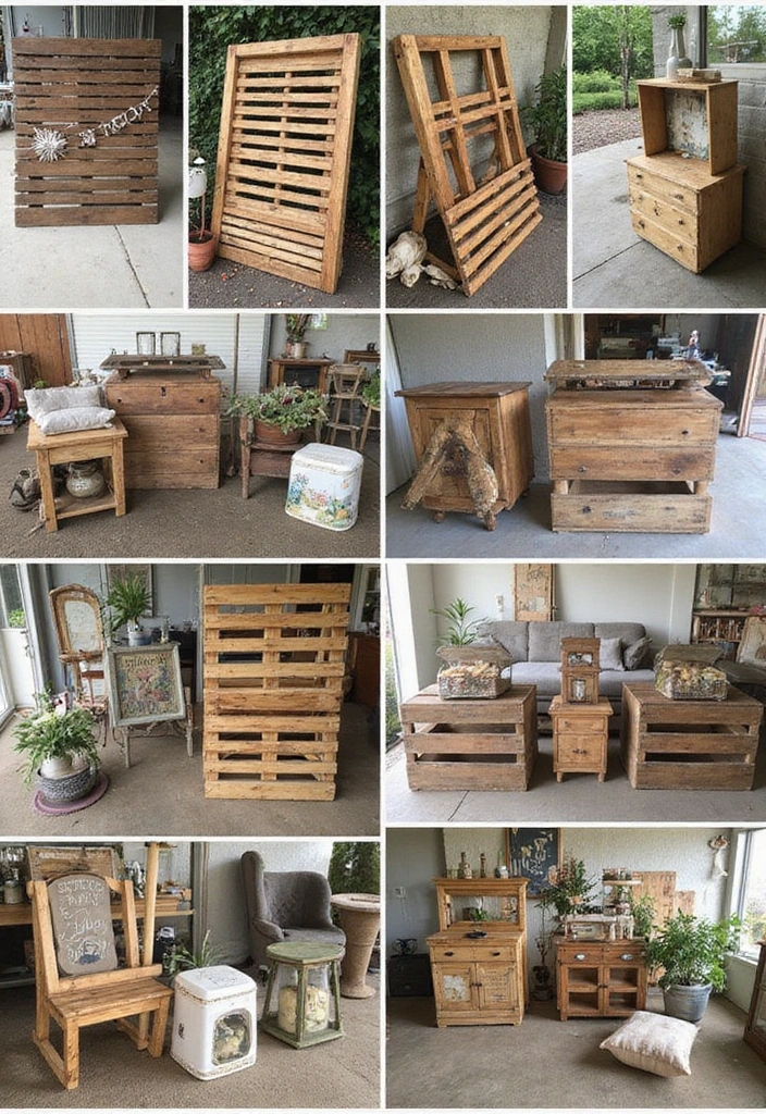 30+ Industrial Chic Wedding Decor Ideas For Modern Couples - 8. Upcycled Decor Pieces