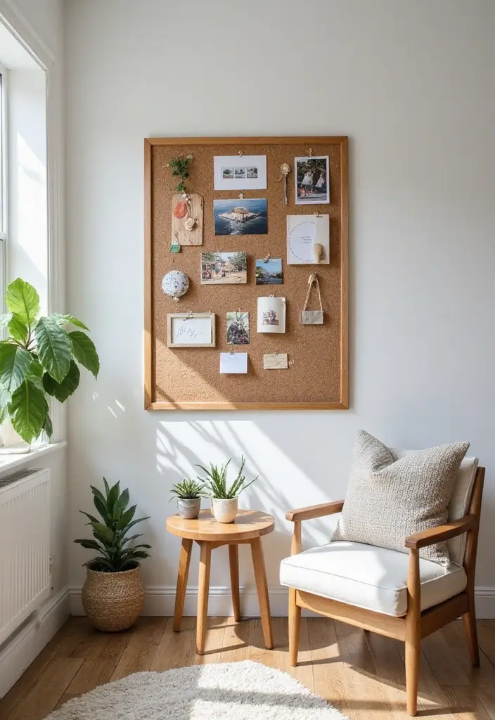 30+ Living Room Wall Decor Ideas With Industrial Charm 100 30+ Living Room Wall Decor Ideas With Industrial Charm - 20. Corkboard Displays