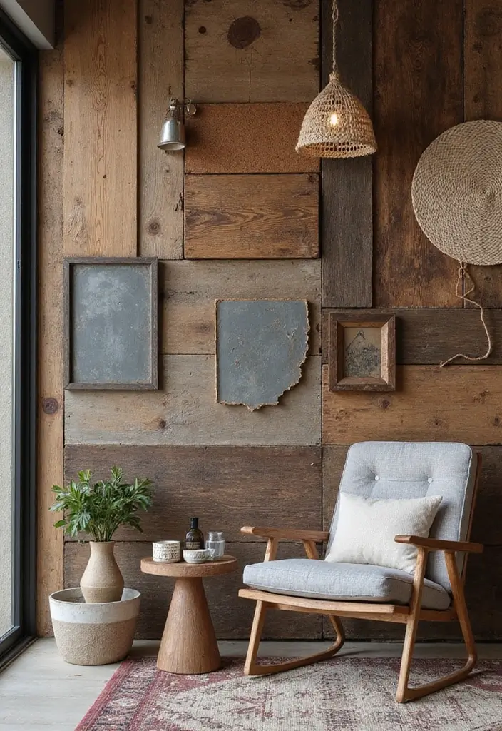 30+ Living Room Wall Decor Ideas With Industrial Charm 108 30+ Living Room Wall Decor Ideas With Industrial Charm - 22. Layered Textures