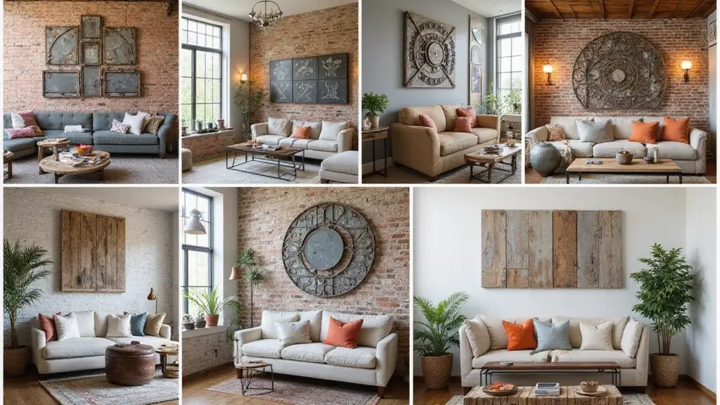 30+ Living Room Wall Decor Ideas With Industrial Charm