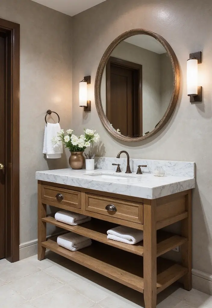 30+ Marble Bathroom Decor Ideas For Spa-Like Spaces 55 30+ Marble Bathroom Decor Ideas For Spa-Like Spaces - 11. Marble and Wood Combinations