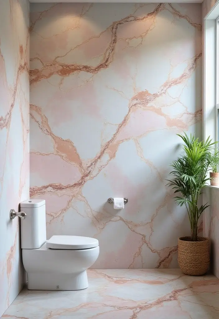 30+ Marble Bathroom Decor Ideas For Spa-Like Spaces 56 30+ Marble Bathroom Decor Ideas For Spa-Like Spaces - 12. Marble-Inspired Paint Techniques