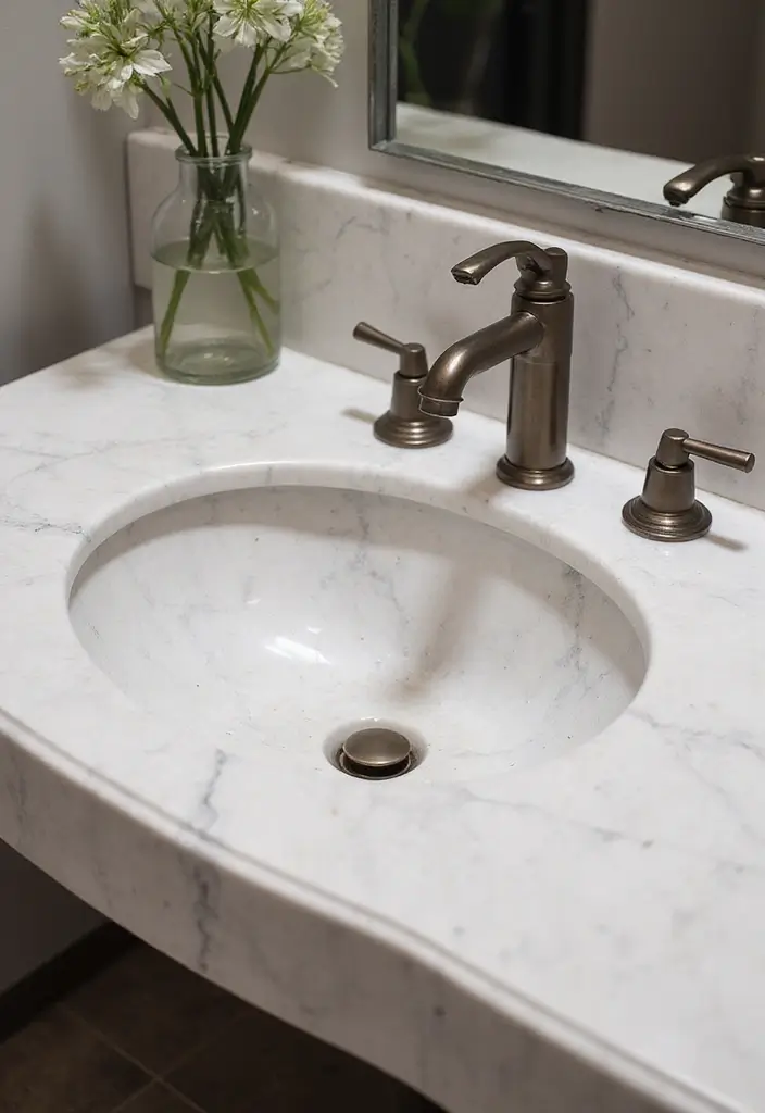 30+ Marble Bathroom Decor Ideas For Spa-Like Spaces 70 30+ Marble Bathroom Decor Ideas For Spa-Like Spaces - 18. Marble Sinks