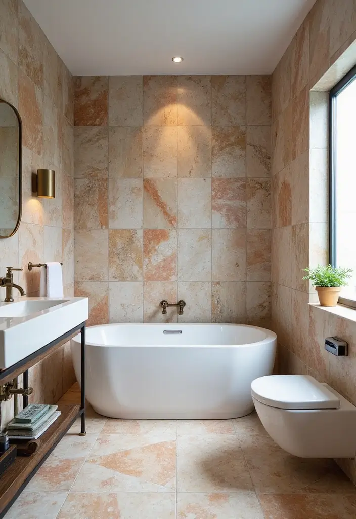 30+ Marble Bathroom Decor Ideas For Spa-Like Spaces 91 30+ Marble Bathroom Decor Ideas For Spa-Like Spaces - 21. Marble in Color-Bold Designs