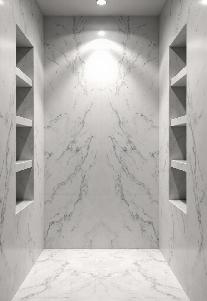 30+ Marble Bathroom Decor Ideas For Spa-Like Spaces 15 30+ Marble Bathroom Decor Ideas For Spa-Like Spaces - 3. Marble Shower Walls