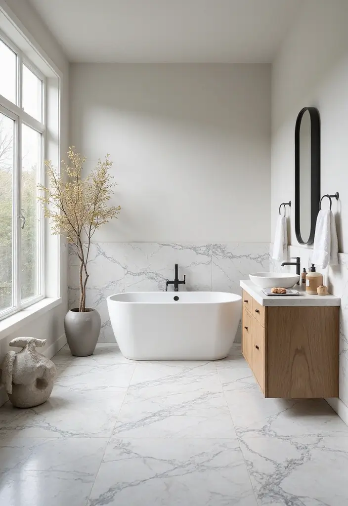 30+ Marble Bathroom Decor Ideas For Spa-Like Spaces 112 30+ Marble Bathroom Decor Ideas For Spa-Like Spaces - 30. Seasonal Marble Decor Swaps