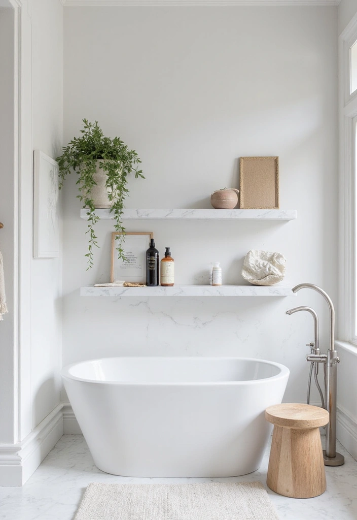 30+ Marble Bathroom Decor Ideas For Spa-Like Spaces 32 30+ Marble Bathroom Decor Ideas For Spa-Like Spaces - 6. Marble Shelving Units