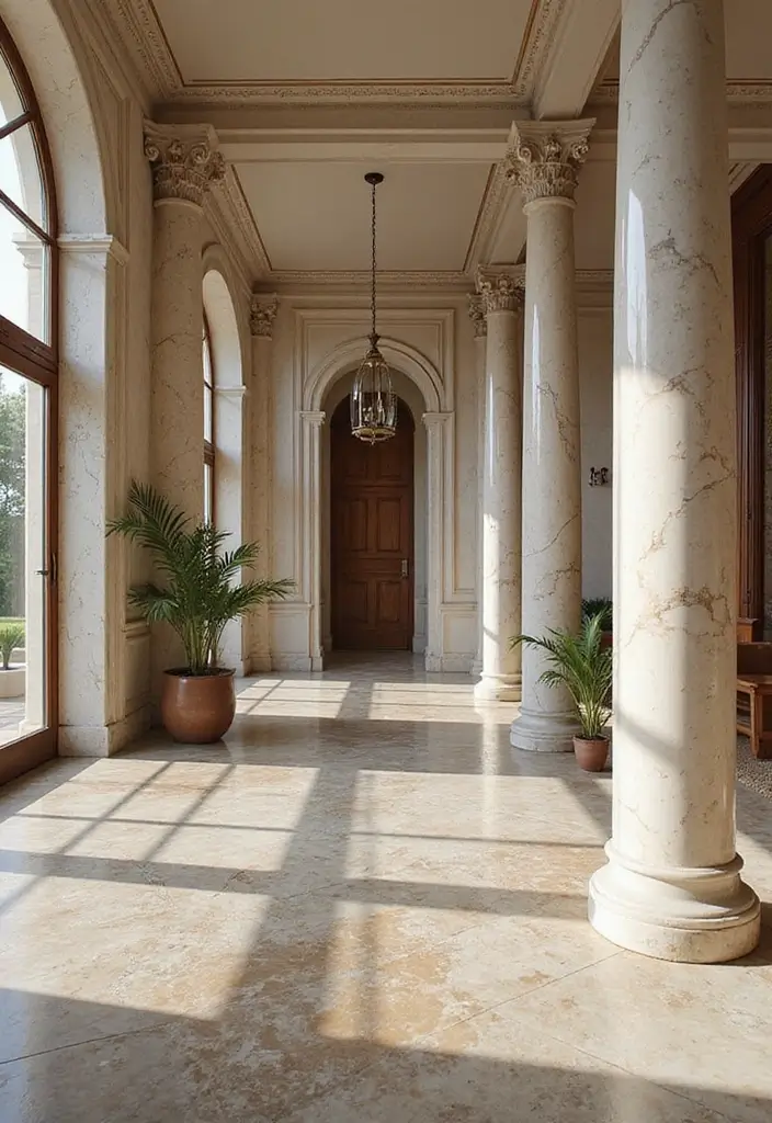 30+ Marble Wall Decor Ideas For Elegant Living Rooms 31 30+ Marble Wall Decor Ideas For Elegant Living Rooms - 17. Marble Columns